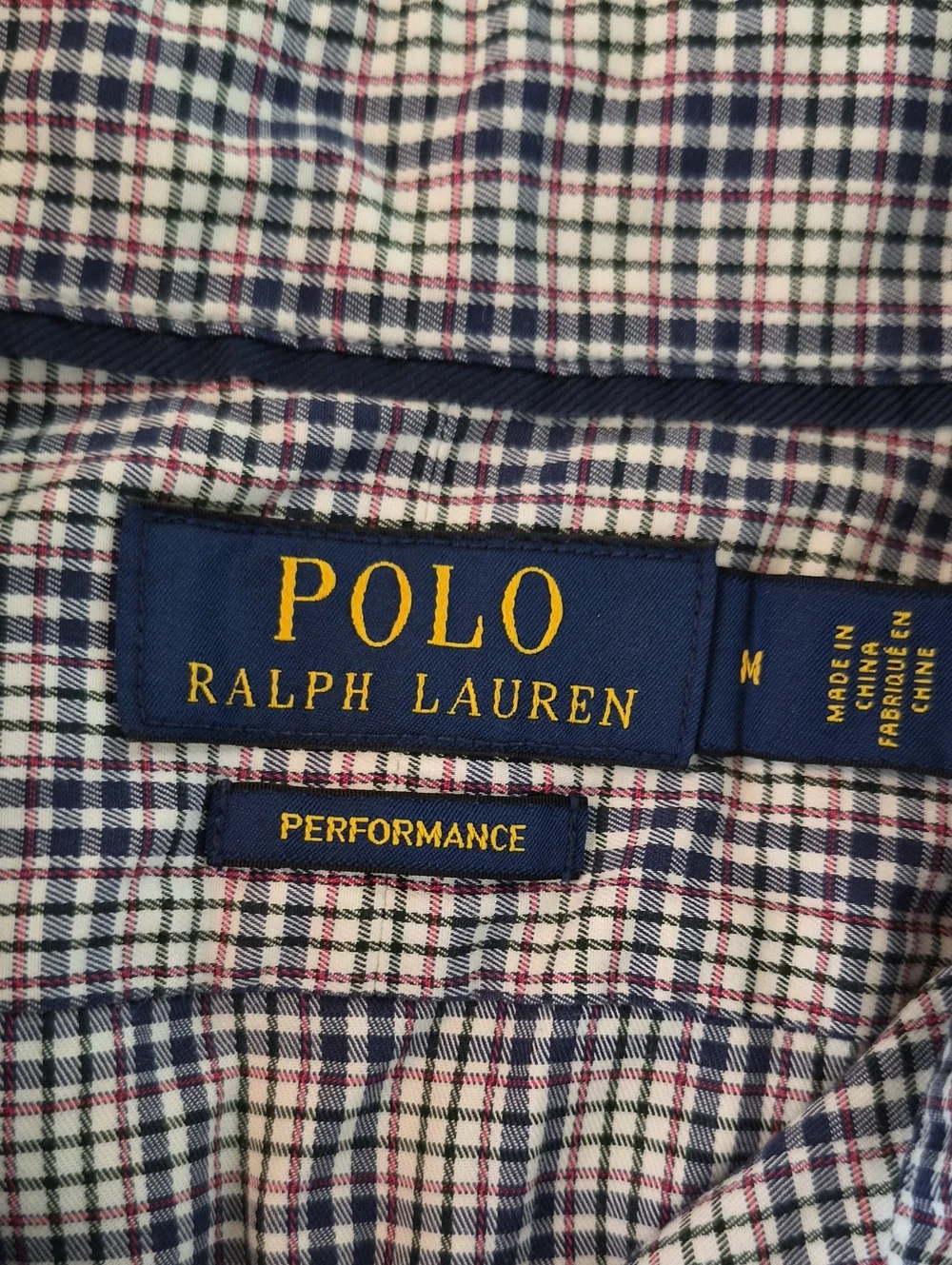 Polo Ralph Lauren Performance Plaid Button Front Shirt Size M